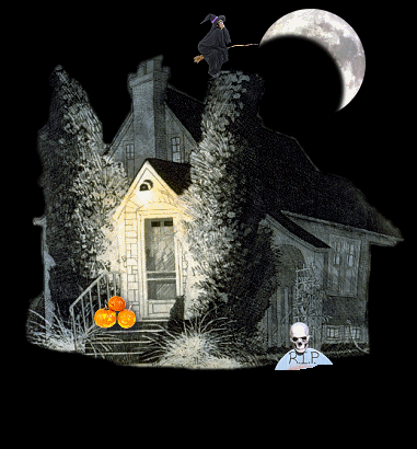 Nawiedzony dom z duchami w Halloween